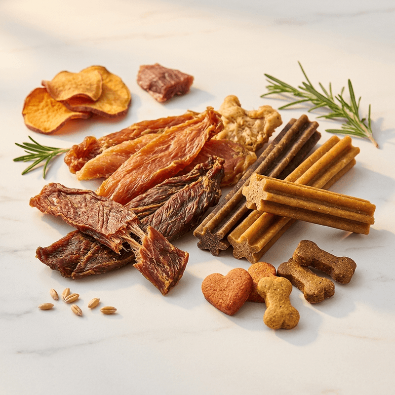 Premium pet treats and snacks